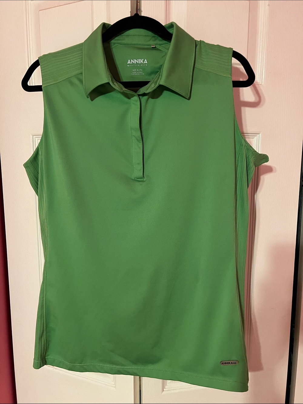NIKA Sleeveless Polo Tank Top in Green